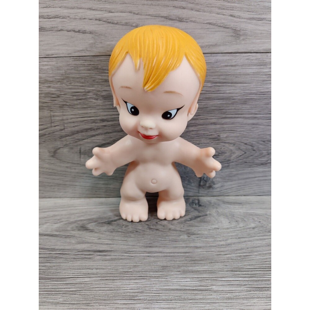 Vintage 1977 UD CO INC - 6.75" Vinyl Doll Blonde-Yellow Hair